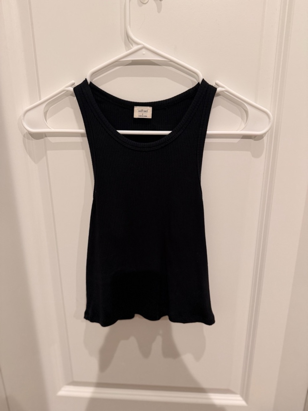 Wilfred Black Ribbed Tank Top